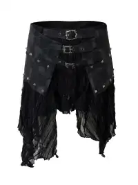 NO ROMANCE | Heavy-Duty Patchwork Irregular Lace Midi Skirt