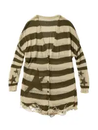 NO ROMANCE | Striped Batwing Sleeve Knit Sweater