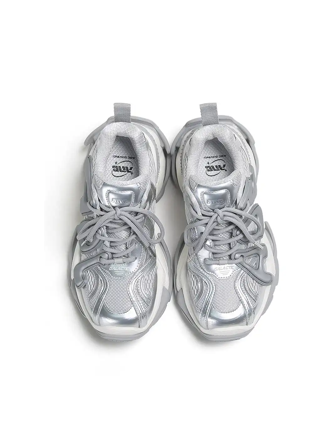 ADC | Breathable Chunky Sneakers That Add 7Cm In Height-Sliver