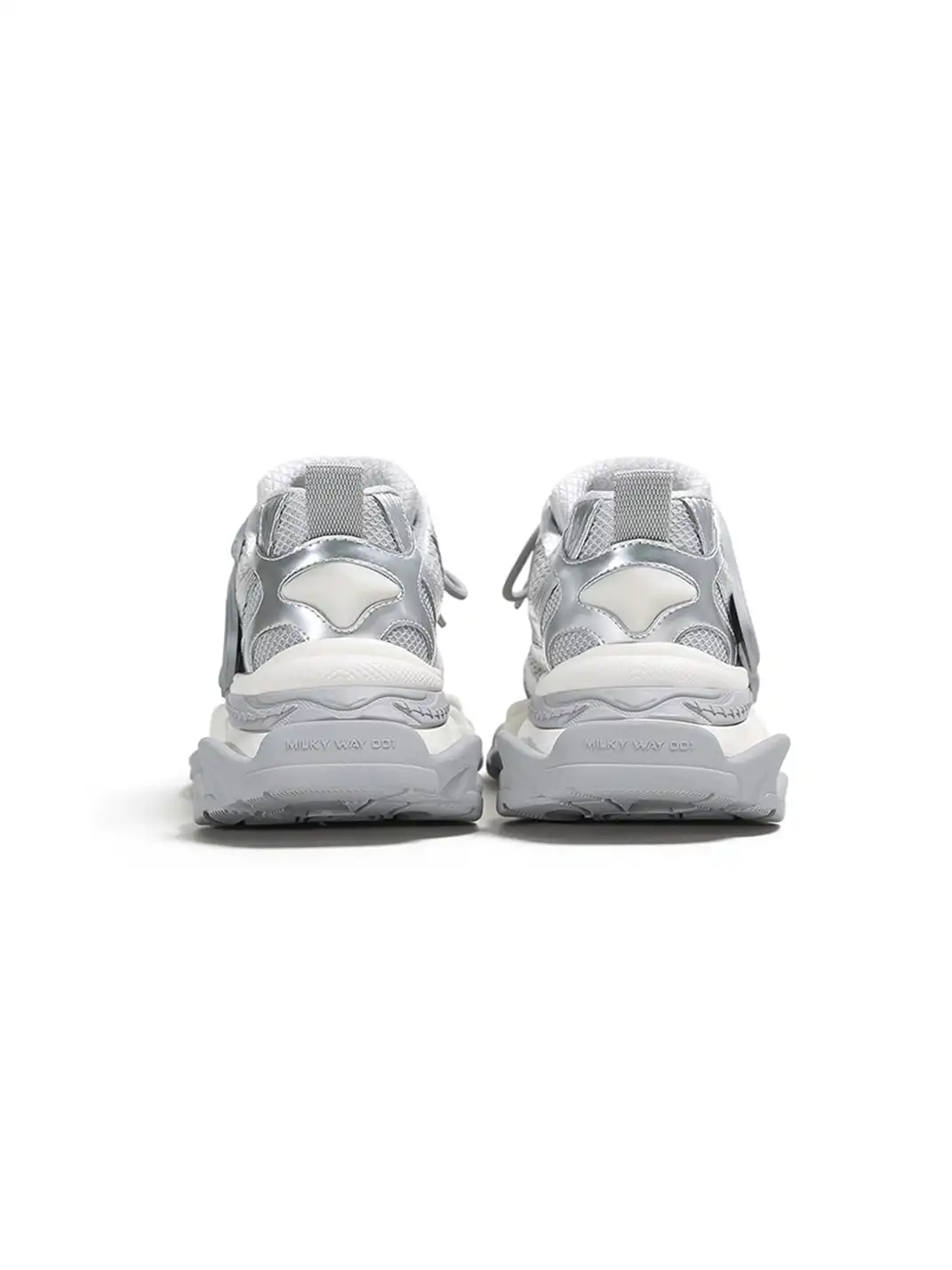 ADC | Breathable Chunky Sneakers That Add 7Cm In Height-Sliver