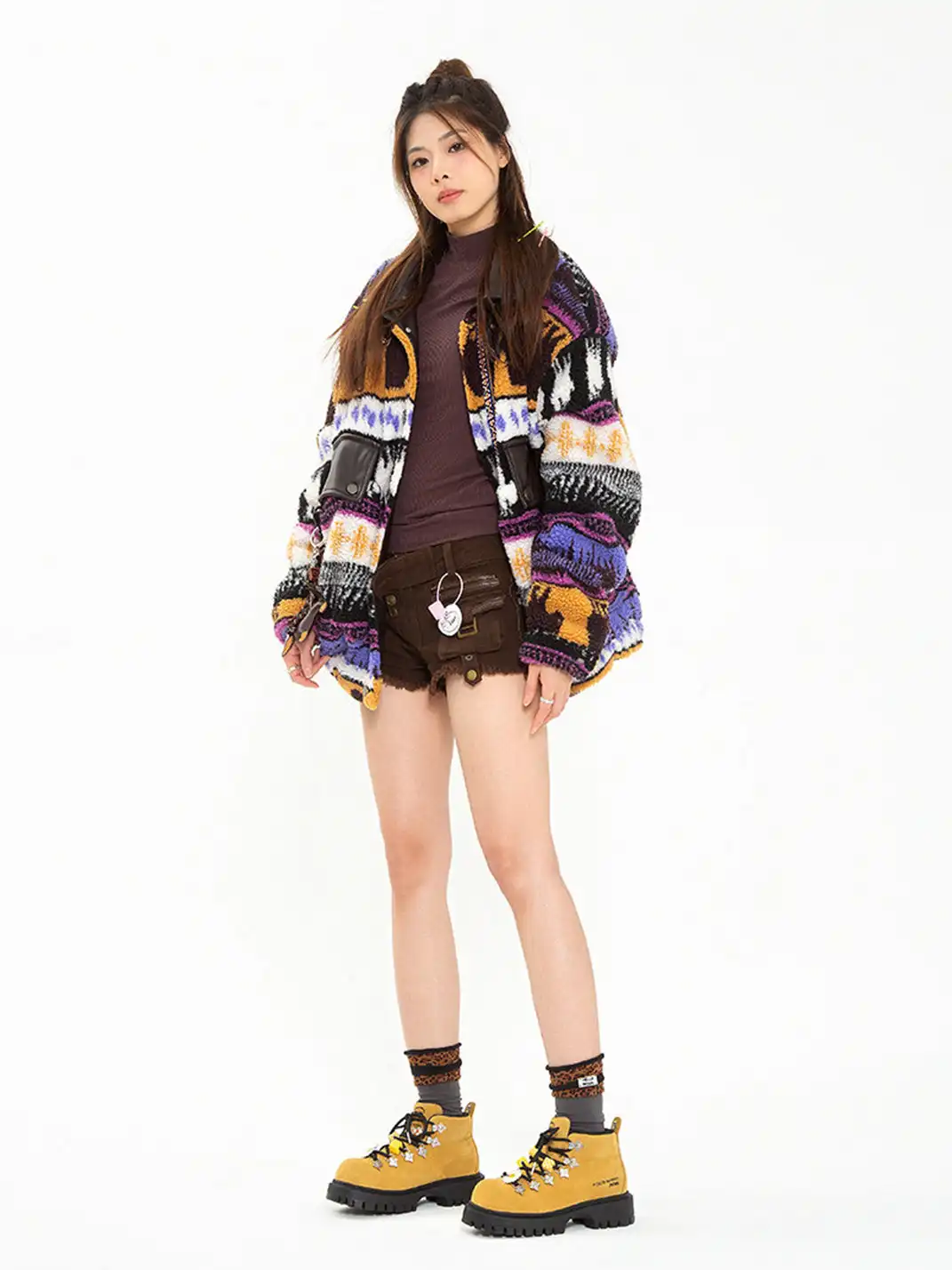 ADC | Yellow Suede Platform Hiking Boots