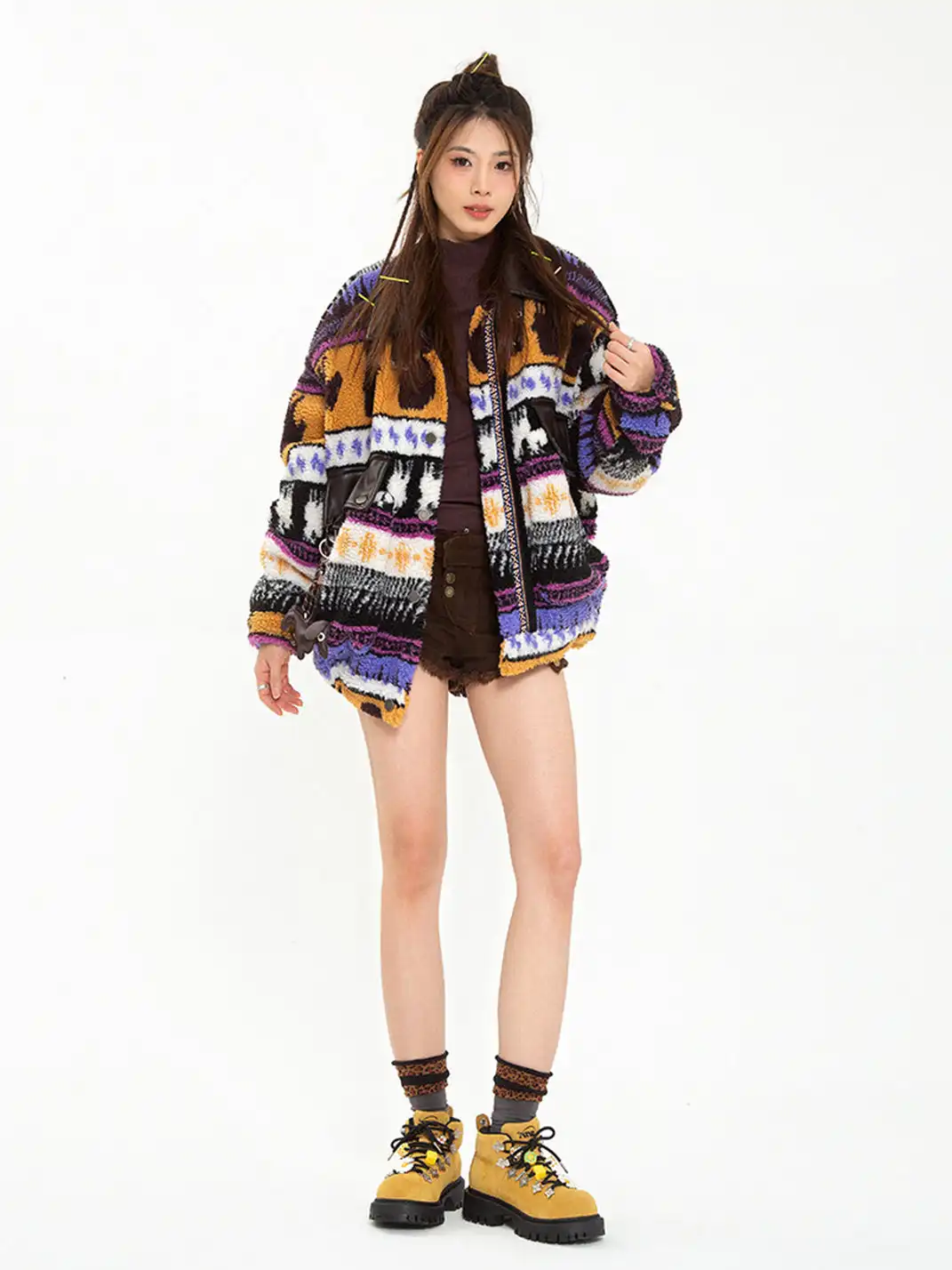 ADC | Yellow Suede Platform Hiking Boots