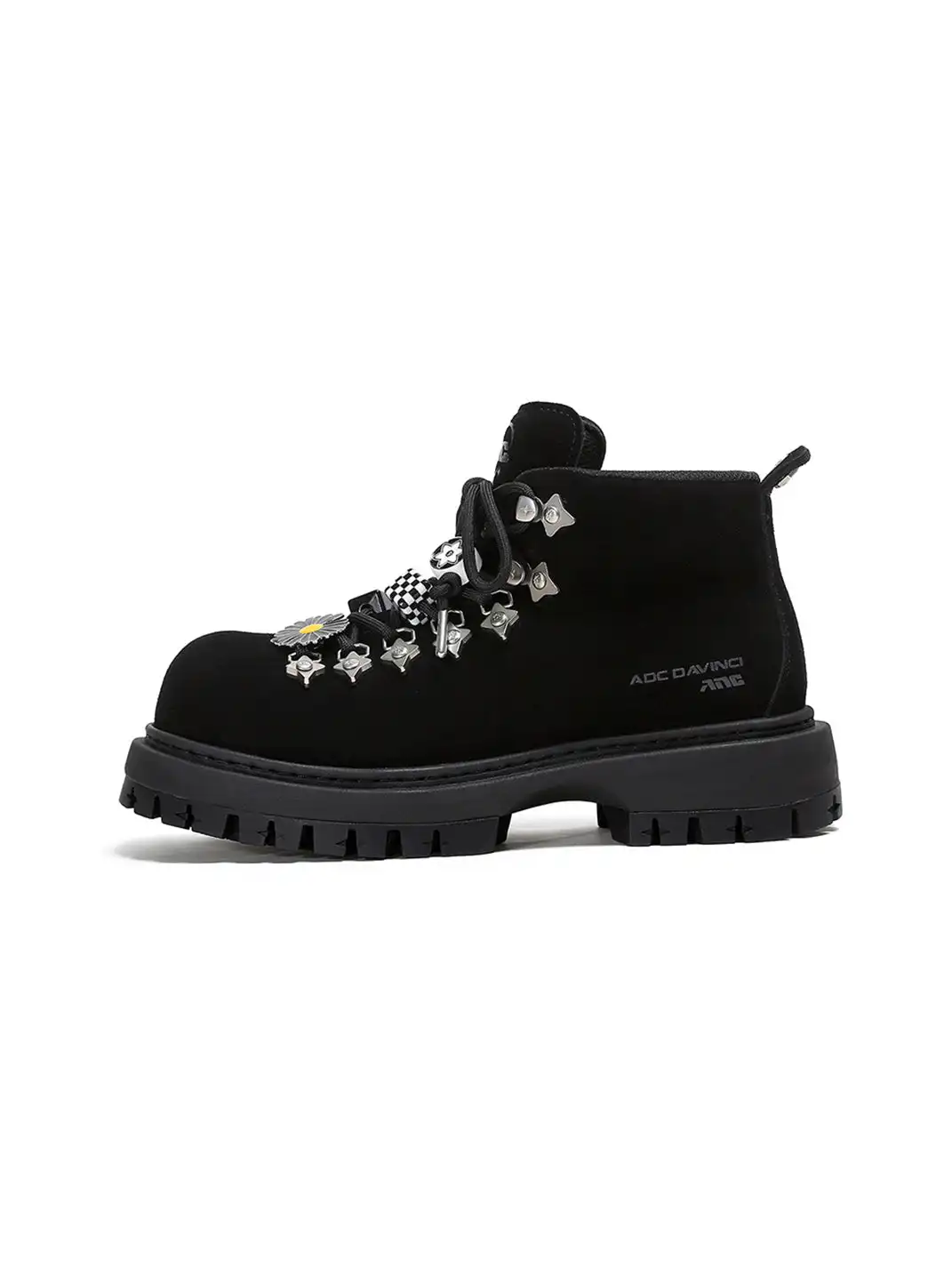 ADC | Chunky Black Combat Boots with Star Accents