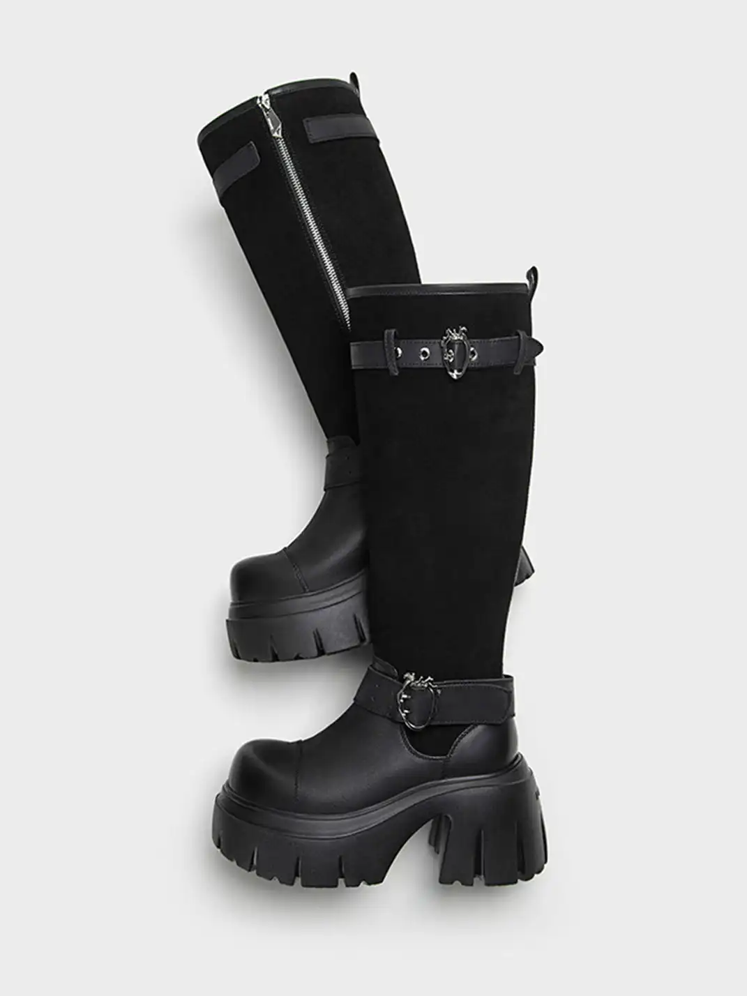 FYSPR | Zippered Belt Buckle Riding Boots
