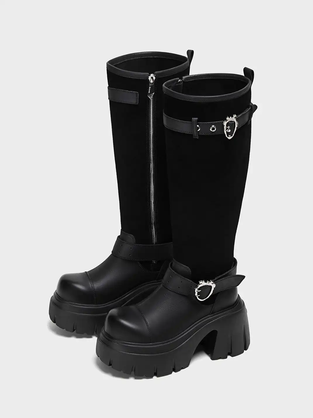 FYSPR | Zippered Belt Buckle Riding Boots