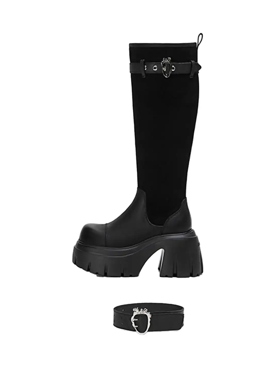 FYSPR | Zippered Belt Buckle Riding Boots