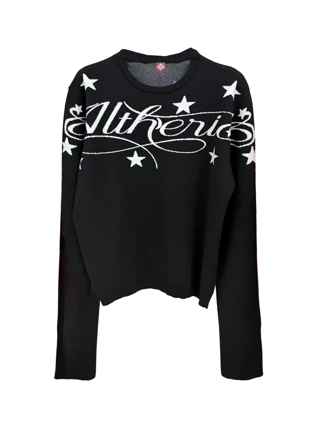 DETW | Slogan Jacquard Wool Drop Shoulder Sweater