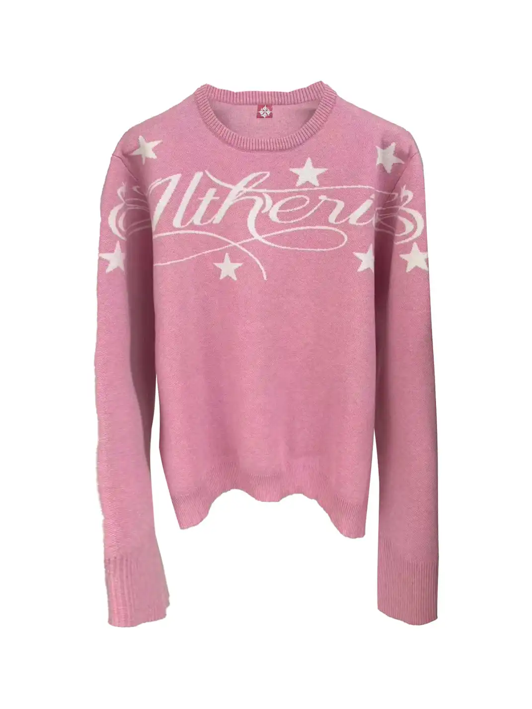 DETW | Slogan Jacquard Wool Drop Shoulder Sweater