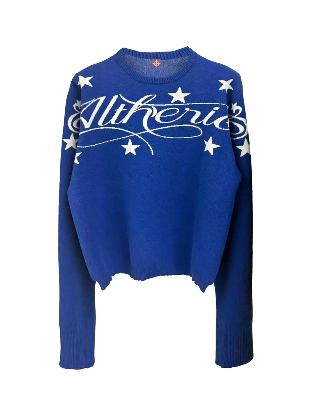 DETW | Slogan Jacquard Wool Drop Shoulder Sweater