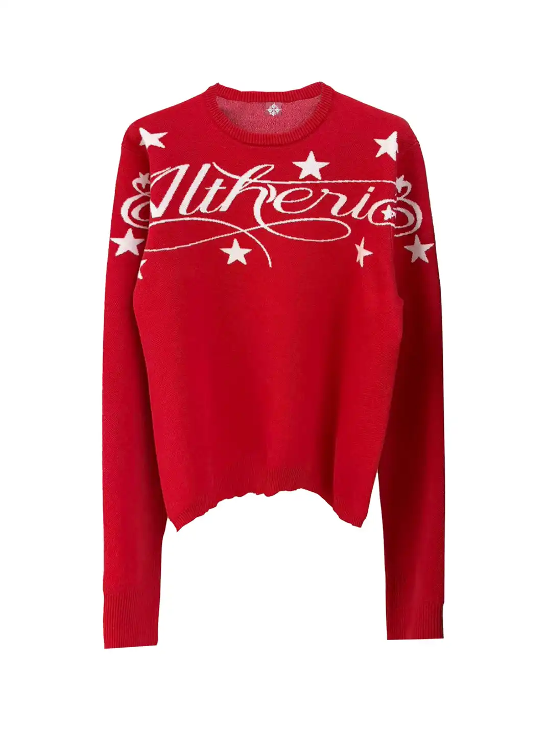 DETW | Slogan Jacquard Wool Drop Shoulder Sweater