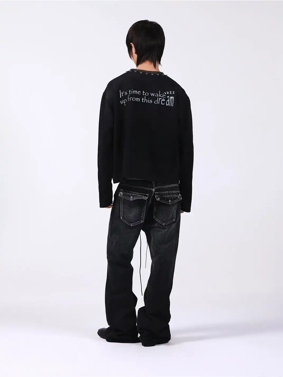 DETW | Metal Door Access Control Drawstring Curved Jeans