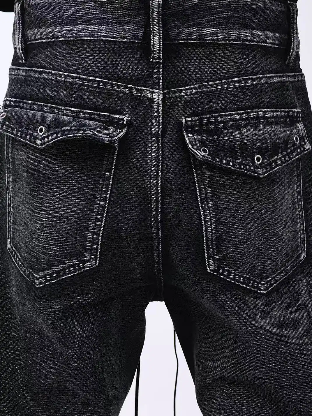 DETW | Metal Door Access Control Drawstring Curved Jeans
