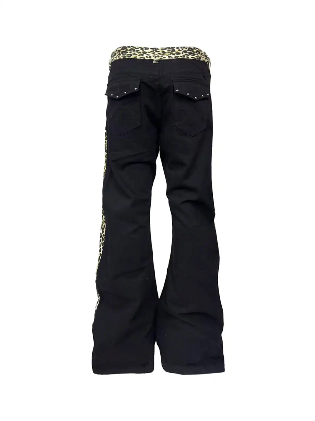 DETW | Retro Two-Tone Leopard Print Jeans