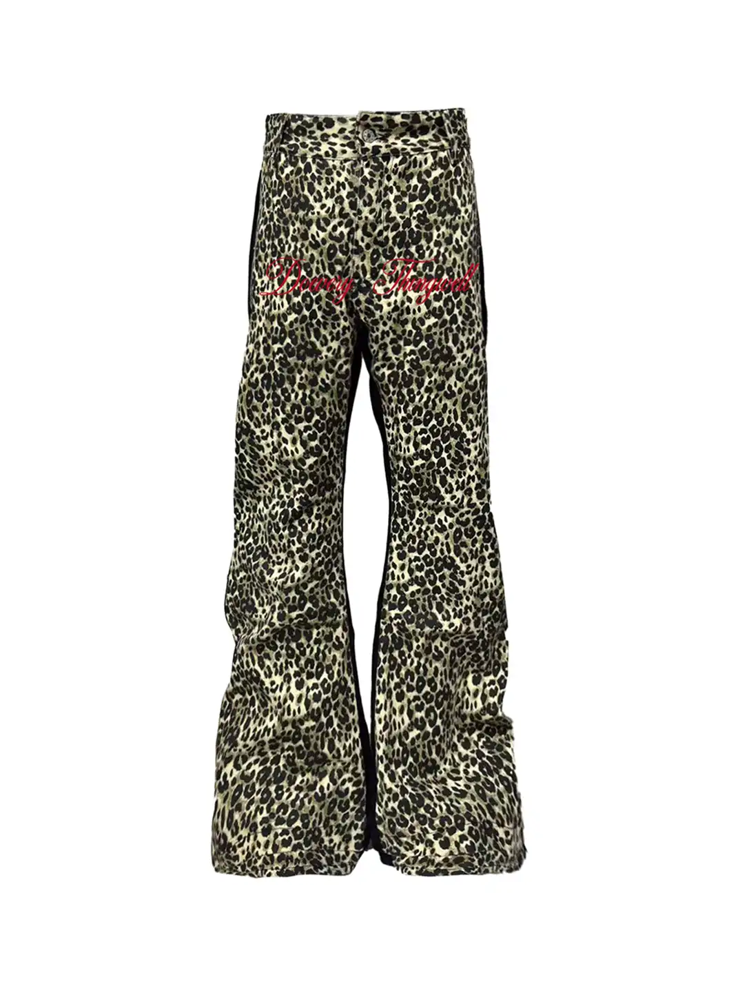 DETW | Retro Two-Tone Leopard Print Jeans