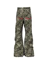 DETW | Retro Two-Tone Leopard Print Jeans