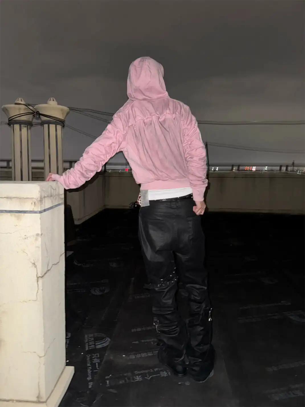 DETW | Distressed Premium Pink Zip-Up Hoodie