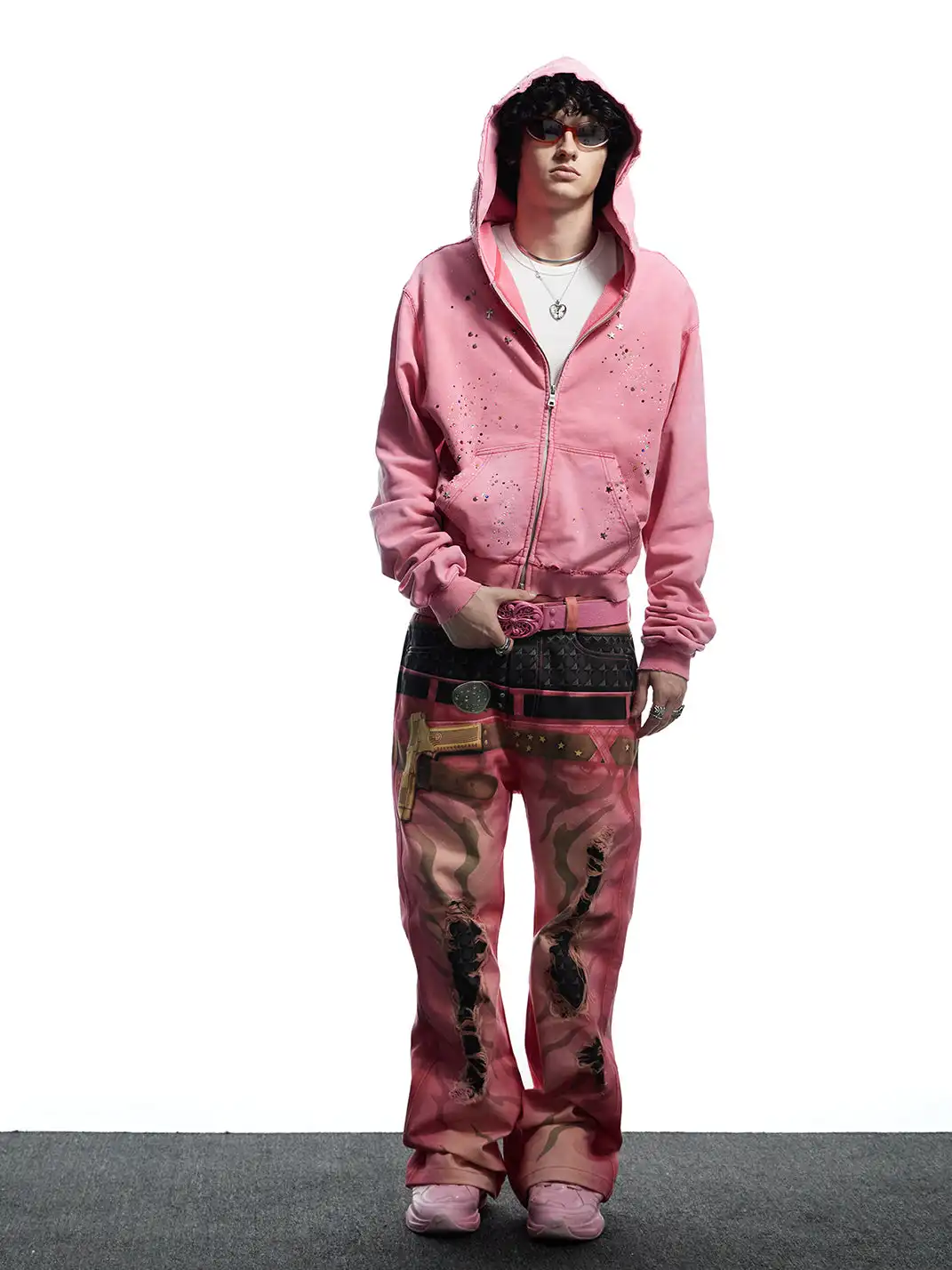 DND4DES | Pink Heavy-Duty Top-Grain Cowhide Leather Belt