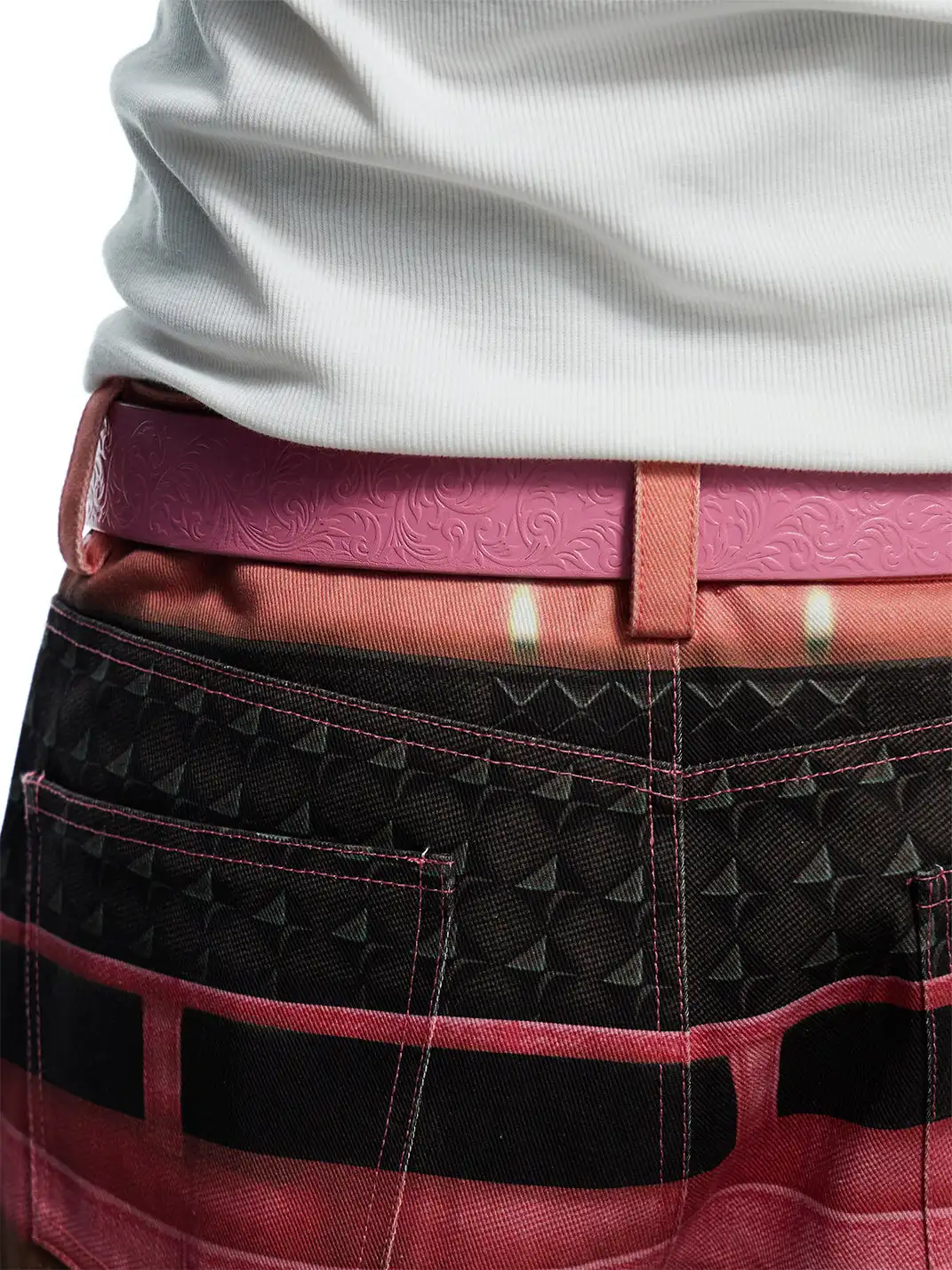 DND4DES | Pink Heavy-Duty Top-Grain Cowhide Leather Belt