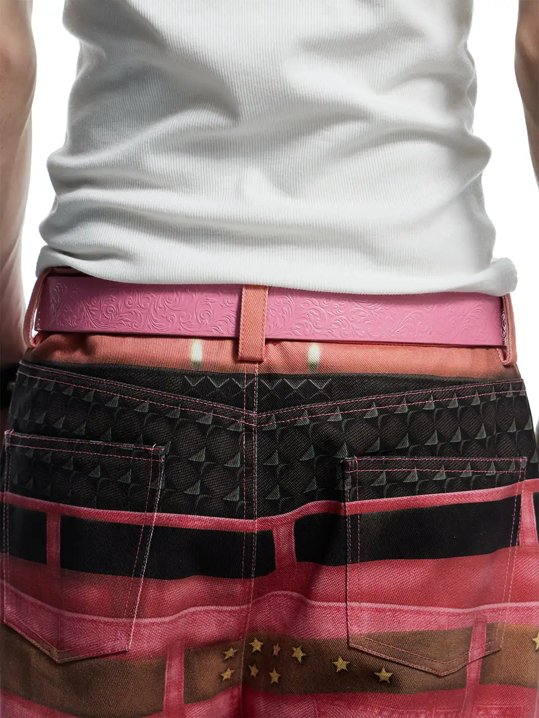 DND4DES | Pink Heavy-Duty Top-Grain Cowhide Leather Belt