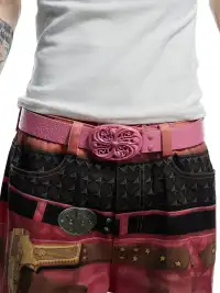 DND4DES | Pink Heavy-Duty Top-Grain Cowhide Leather Belt
