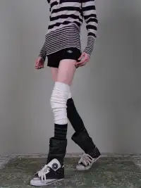 XILING | Over-the-Knee Socks + Striped Socks Combo Set