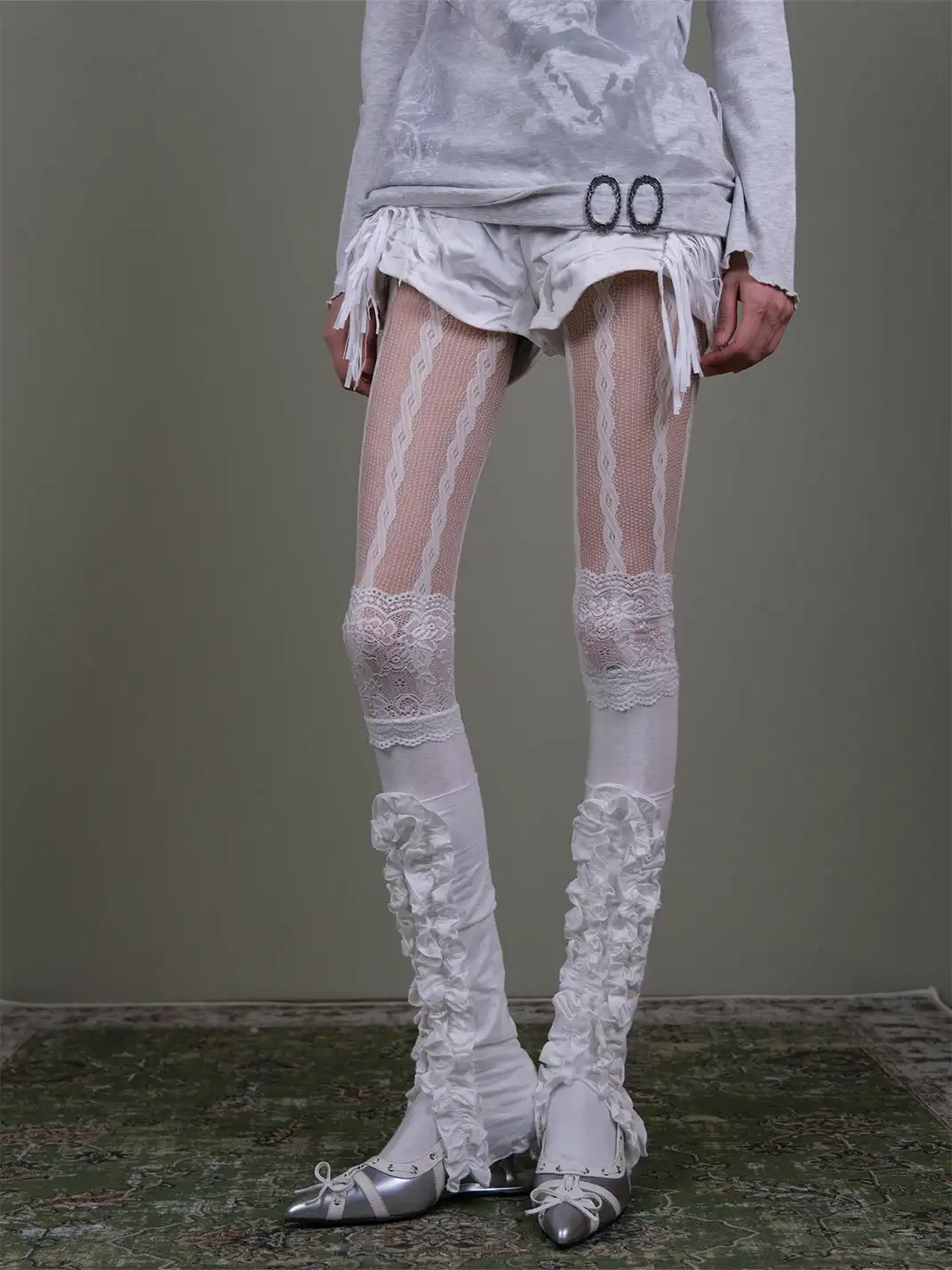 XILING | Fishnet Stockings + Over-the-Knee Stockings + Sock Sleeves Set