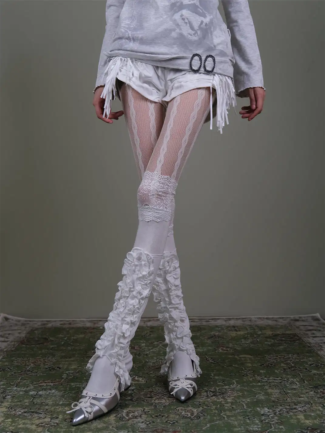 XILING | Fishnet Stockings + Over-the-Knee Stockings + Sock Sleeves Set