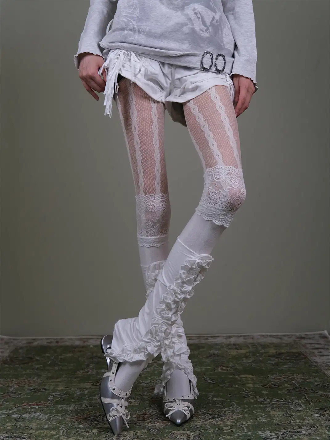 XILING | Fishnet Stockings + Over-the-Knee Stockings + Sock Sleeves Set