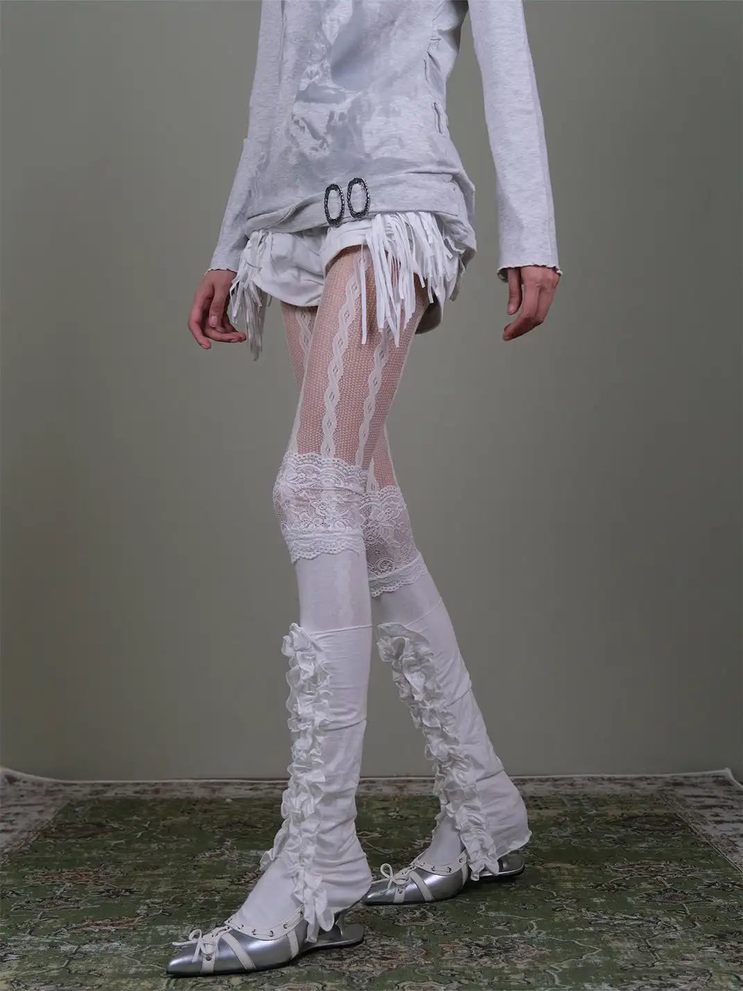 XILING | Fishnet Stockings + Over-the-Knee Stockings + Sock Sleeves Set