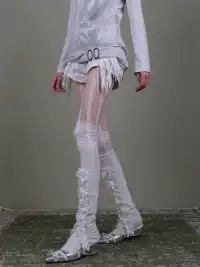 XILING | Fishnet Stockings + Over-the-Knee Stockings + Sock Sleeves Set