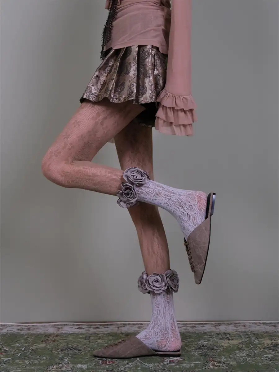 XILING | Pantyhose + Rose Stocks Combo Set - 4