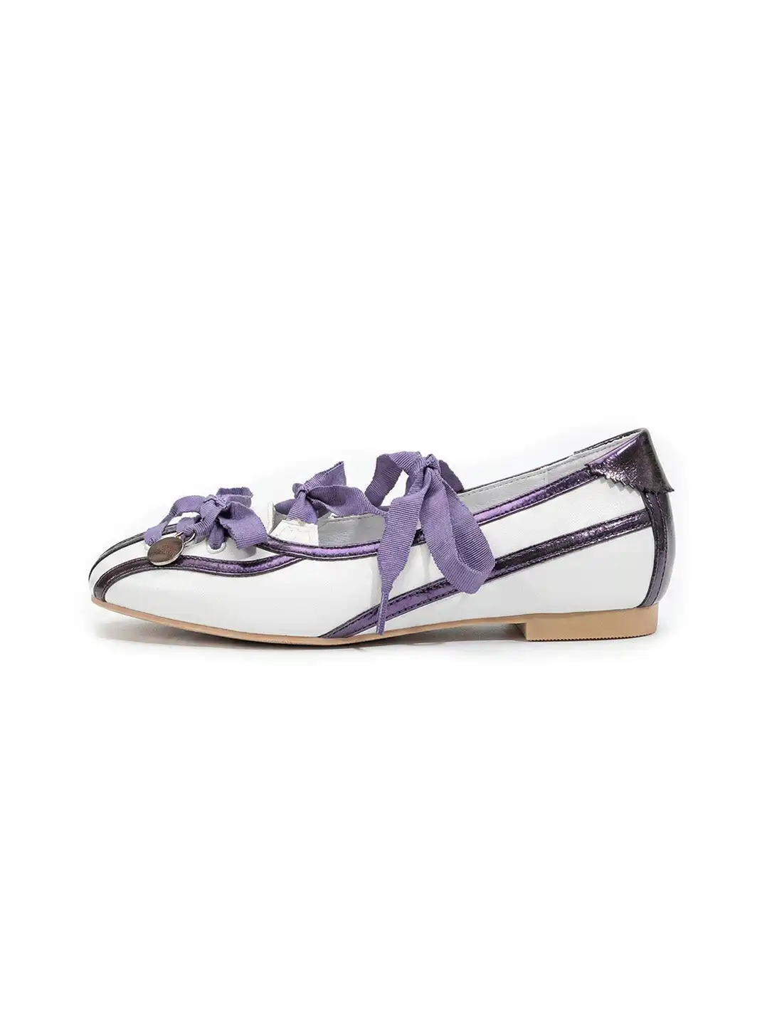 SISTER CURIE | Satin Square-Toe Bow Ballet Flats