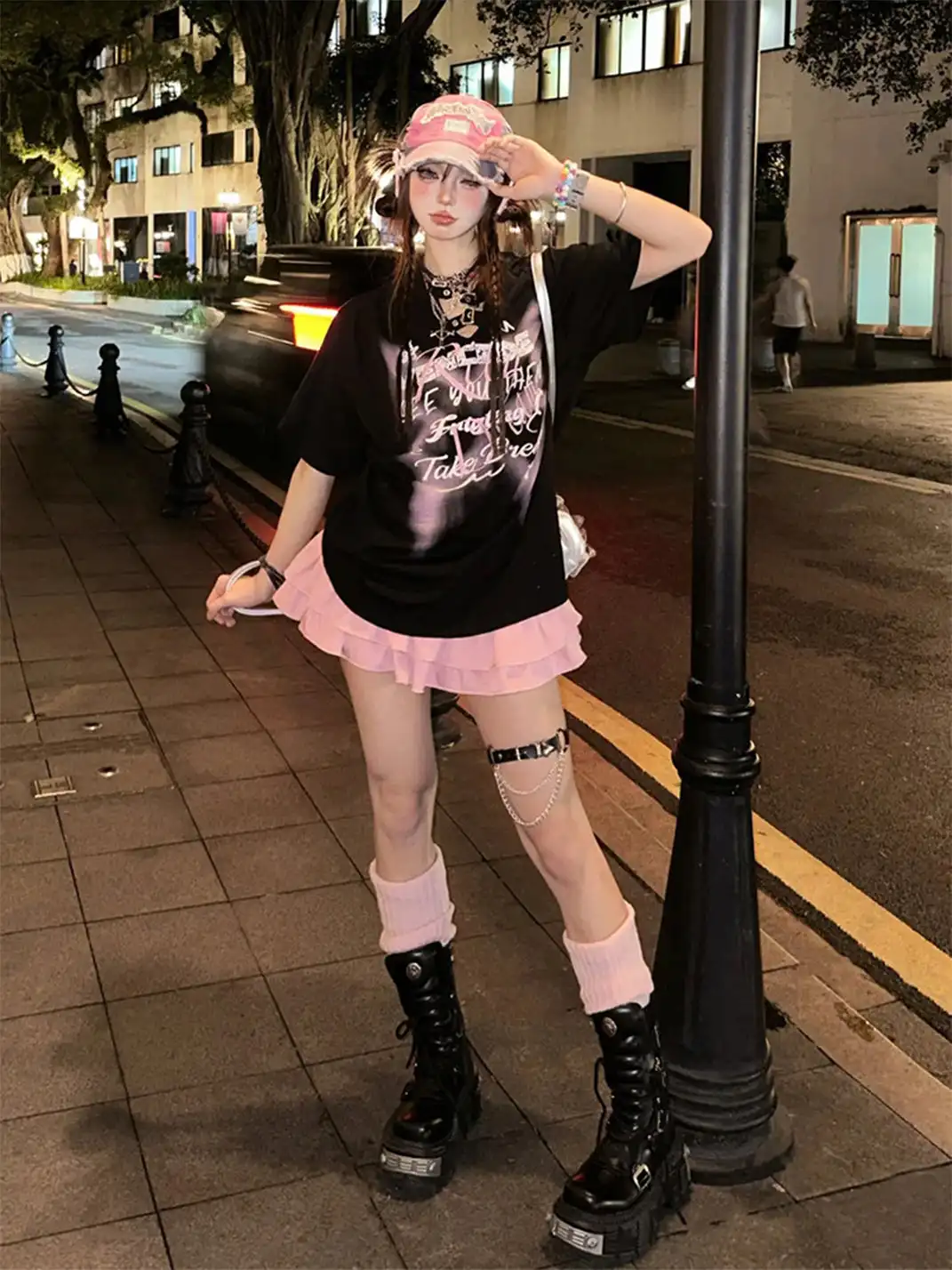 SISTER CURIE | Punk Platform Mid-Calf Combat Boots