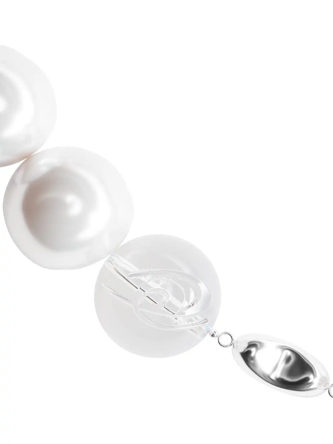 TORNADOSONG | Bow-Knot Openwork Pearl Necklace