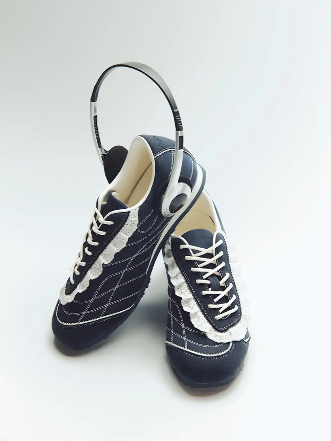 LeStream | Lace-Up Flat Shoes-Dark Blue