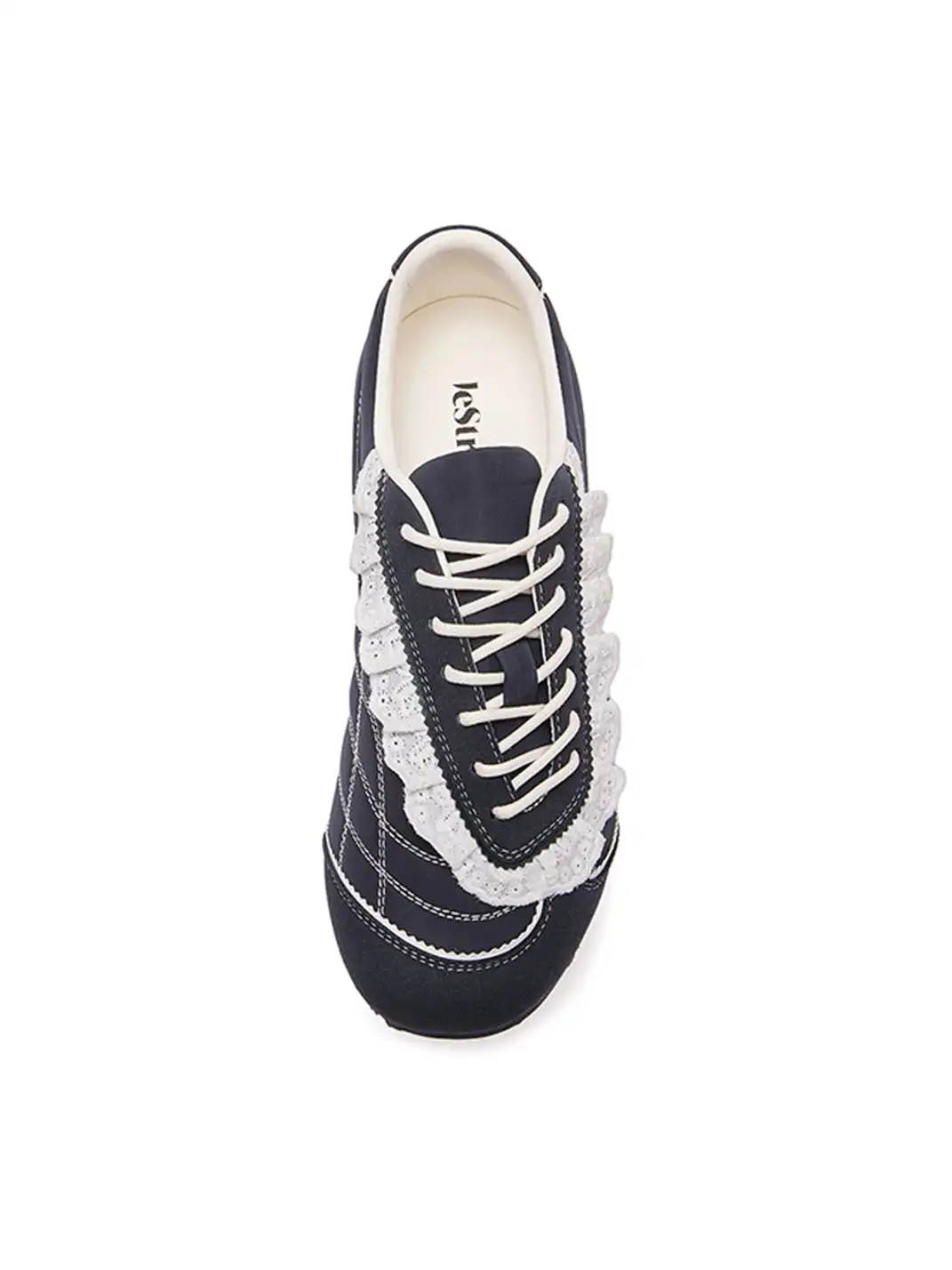 LeStream | Lace-Up Flat Shoes-Dark Blue