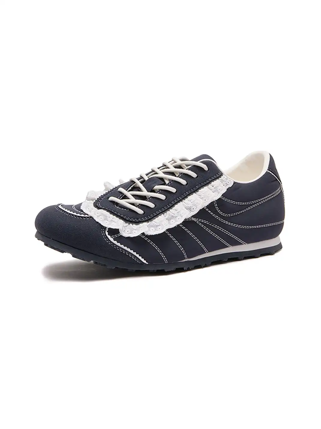 LeStream | Lace-Up Flat Shoes-Dark Blue
