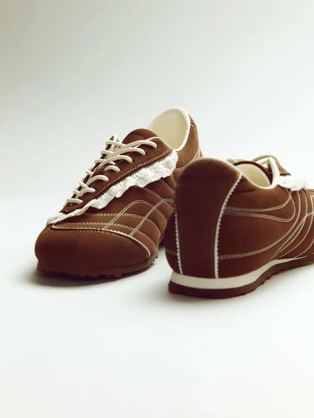 LeStream | Lace-Up Flat Shoes-Brown