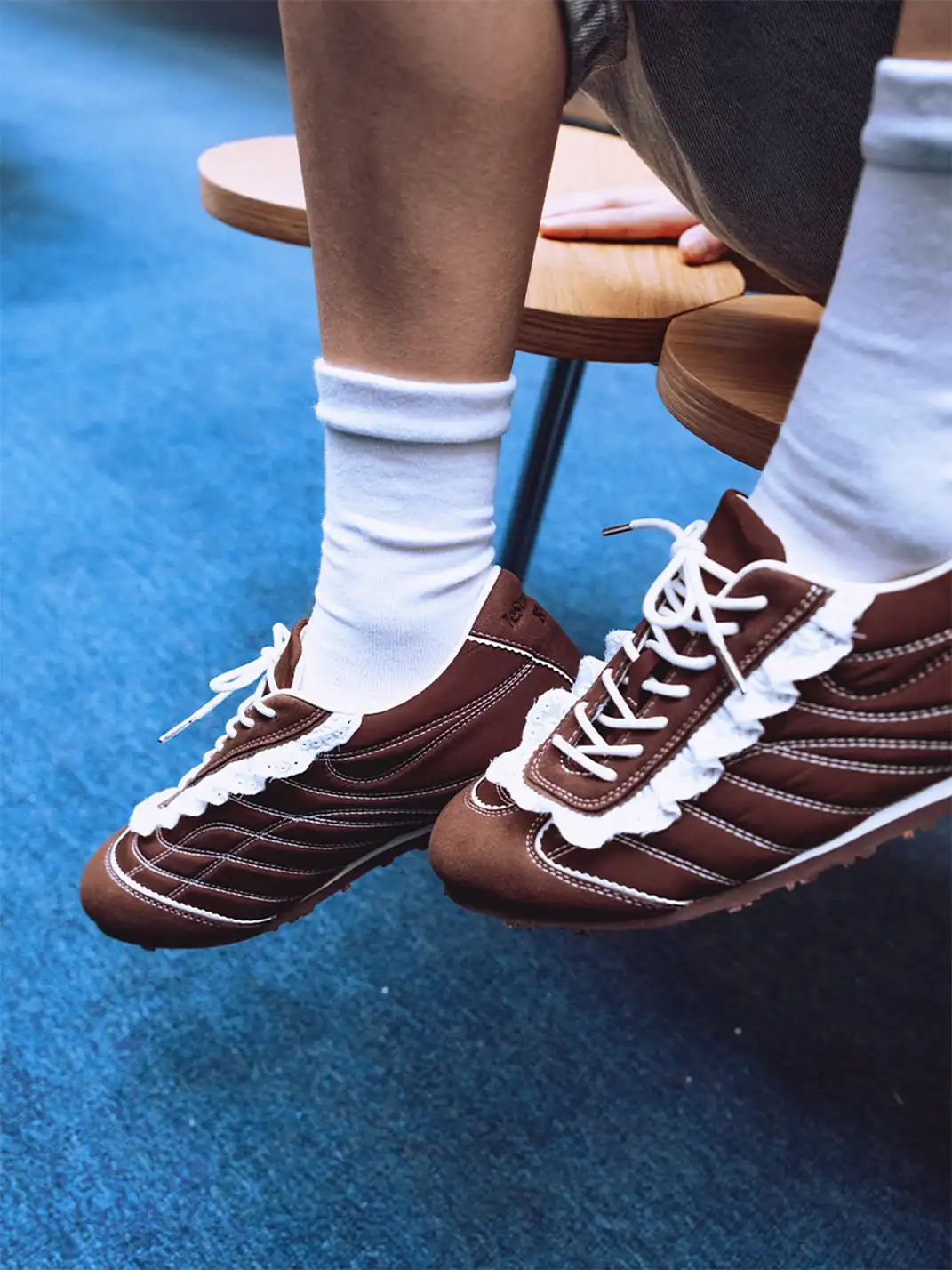 LeStream | Lace-Up Flat Shoes-Brown