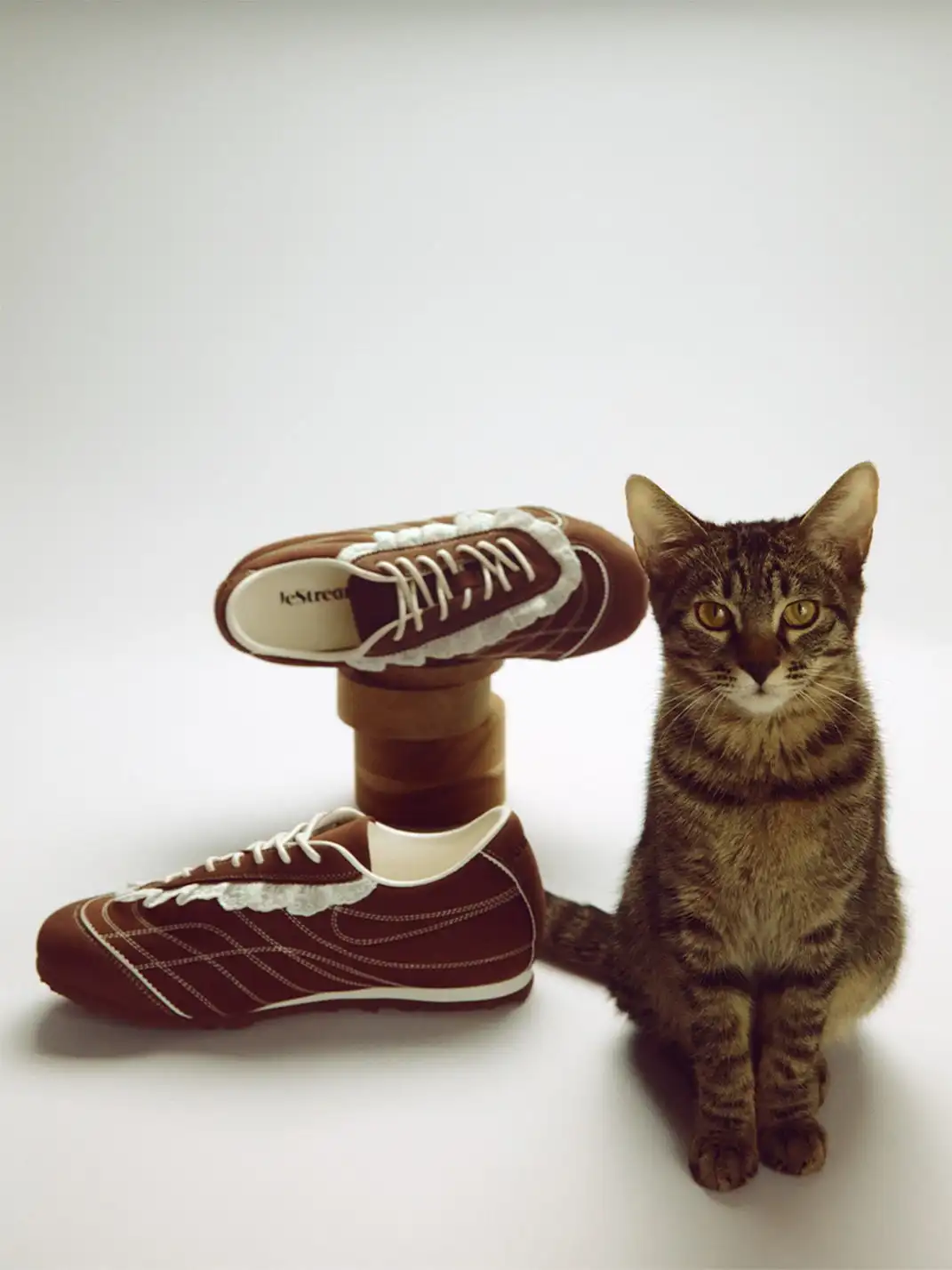 LeStream | Lace-Up Flat Shoes-Brown