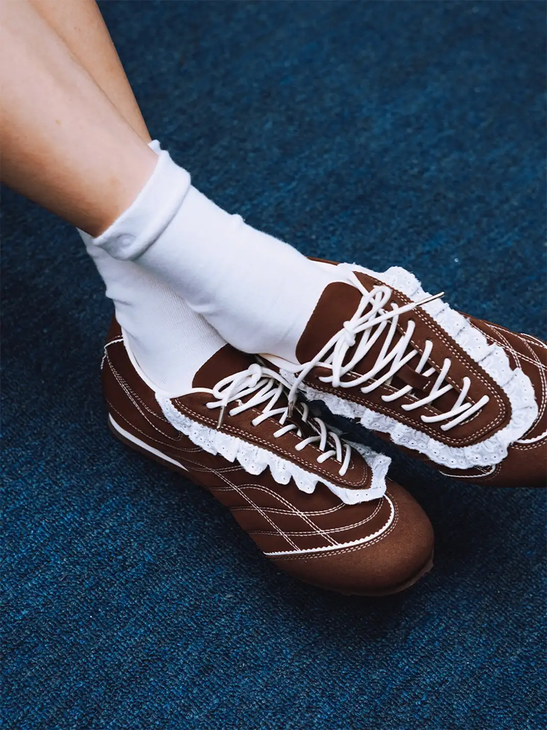 LeStream | Lace-Up Flat Shoes-Brown