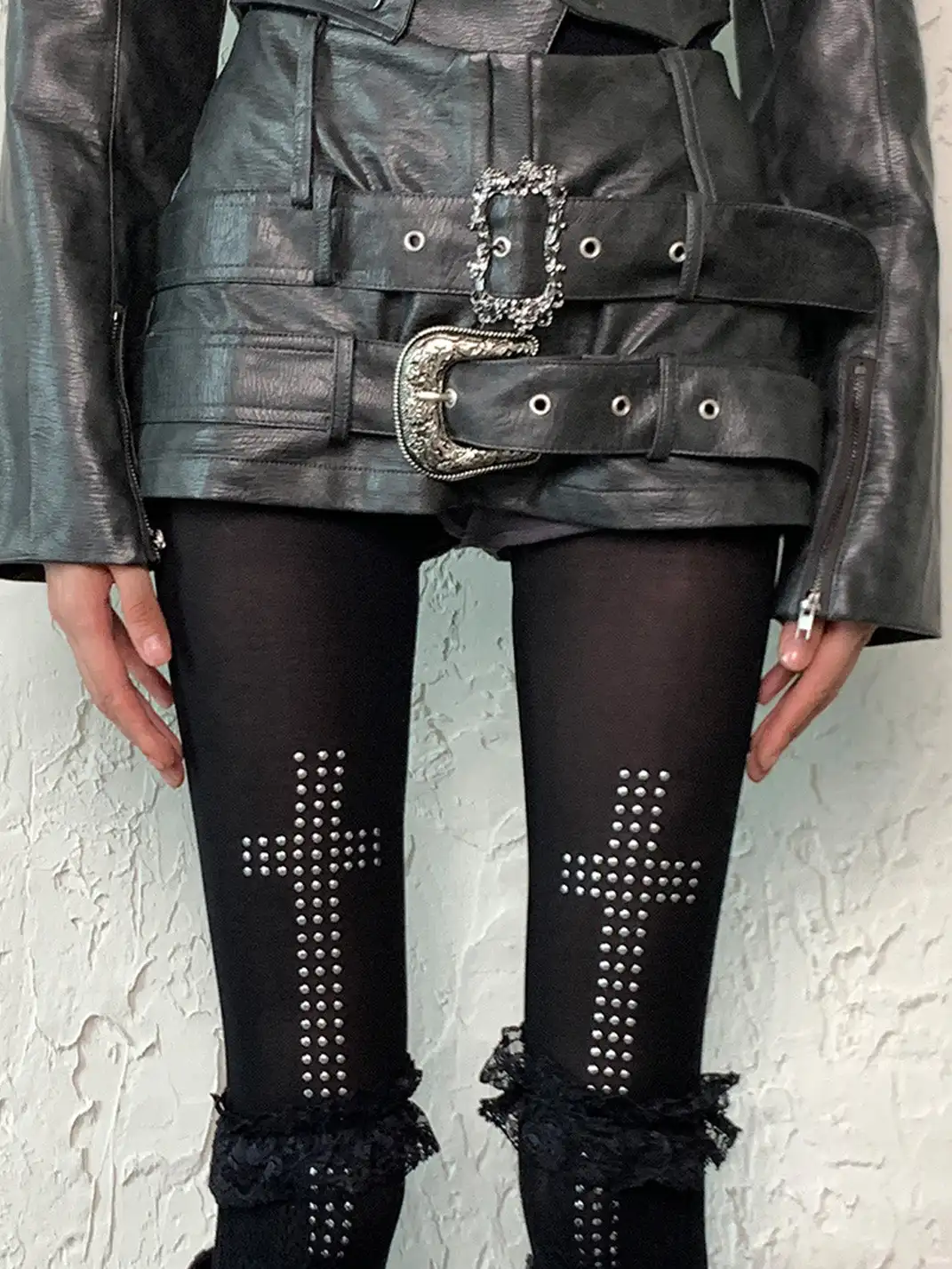 Bokior | Studded Cross Stockings + Over-the-Knee Stockings