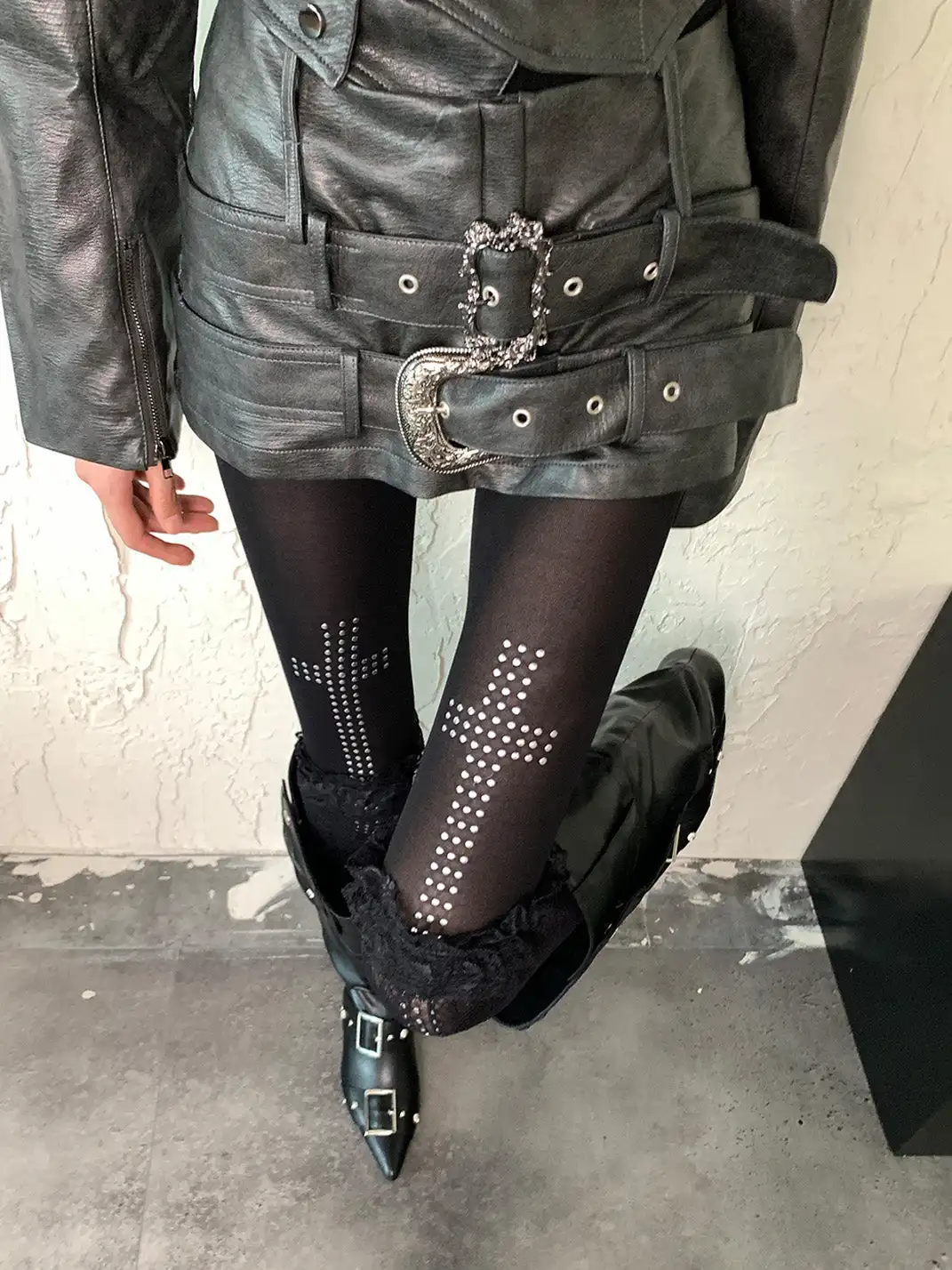 Bokior | Studded Cross Stockings + Over-the-Knee Stockings