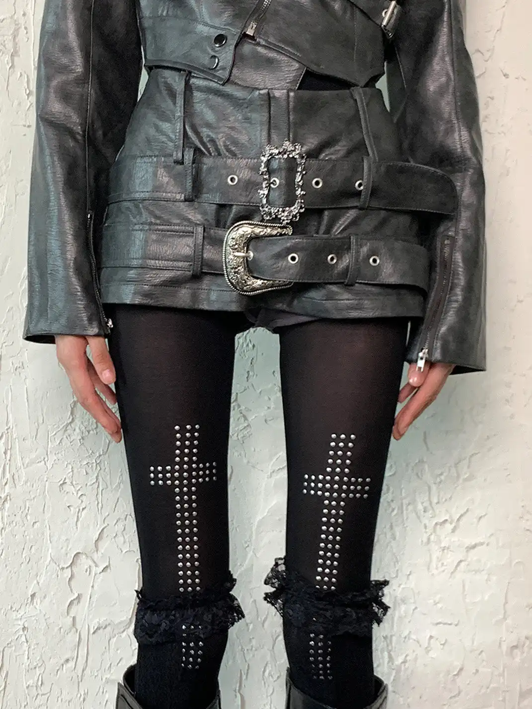 Bokior | Studded Cross Stockings + Over-the-Knee Stockings