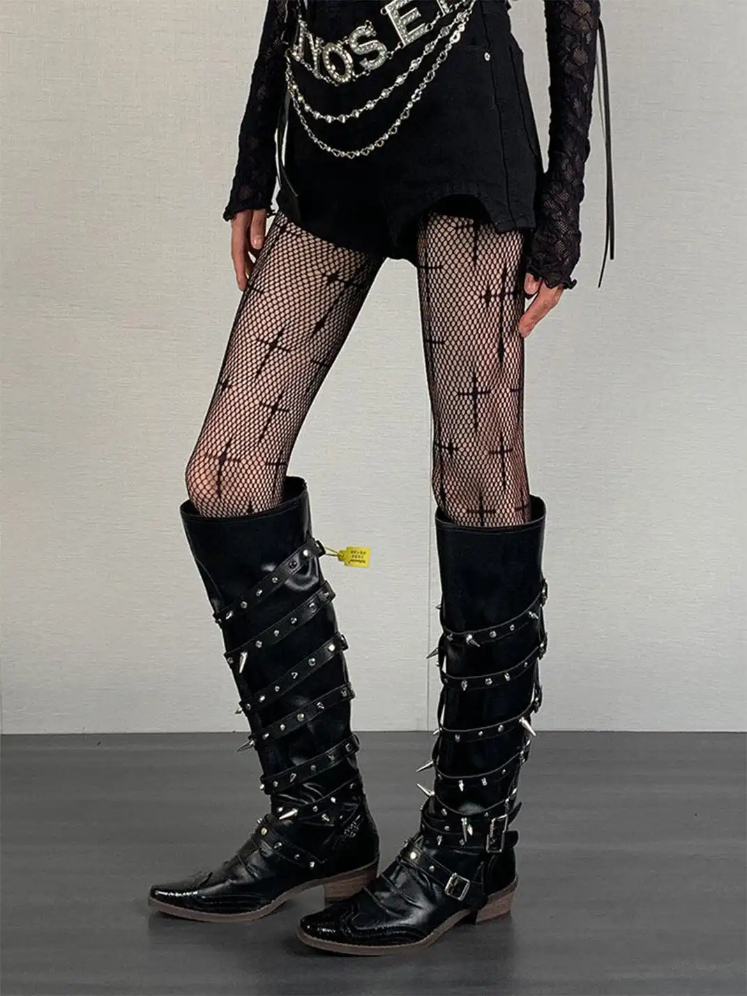 Bokior | Punk Retro Cross Fishnet Stockings