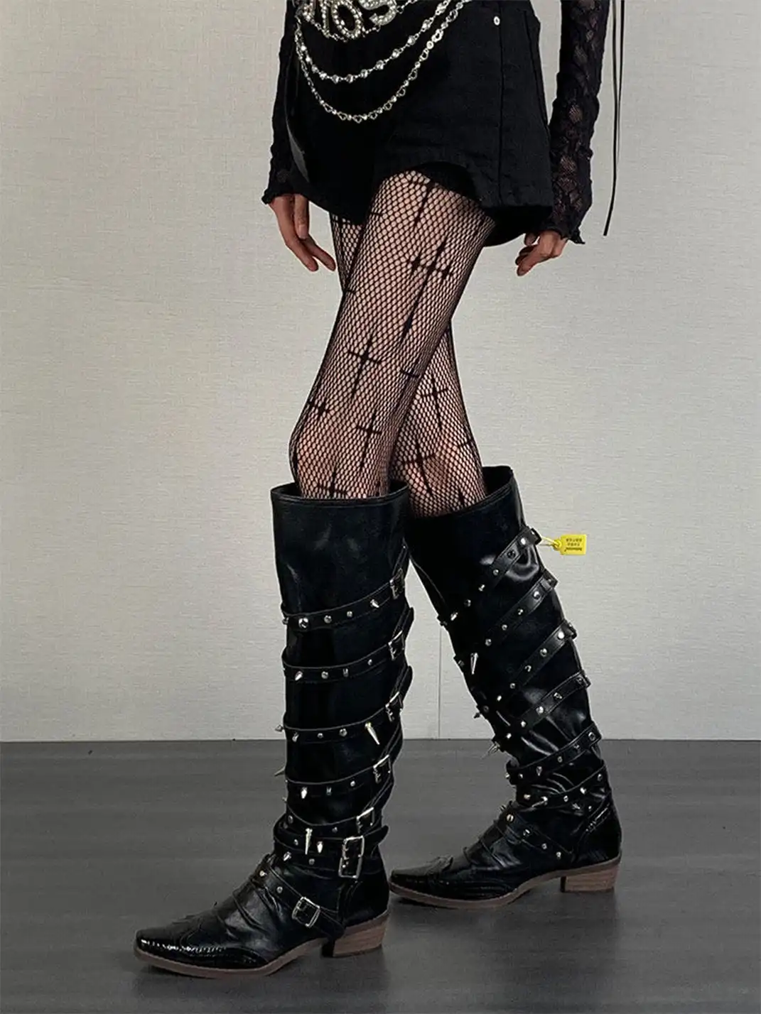 Bokior | Punk Retro Cross Fishnet Stockings