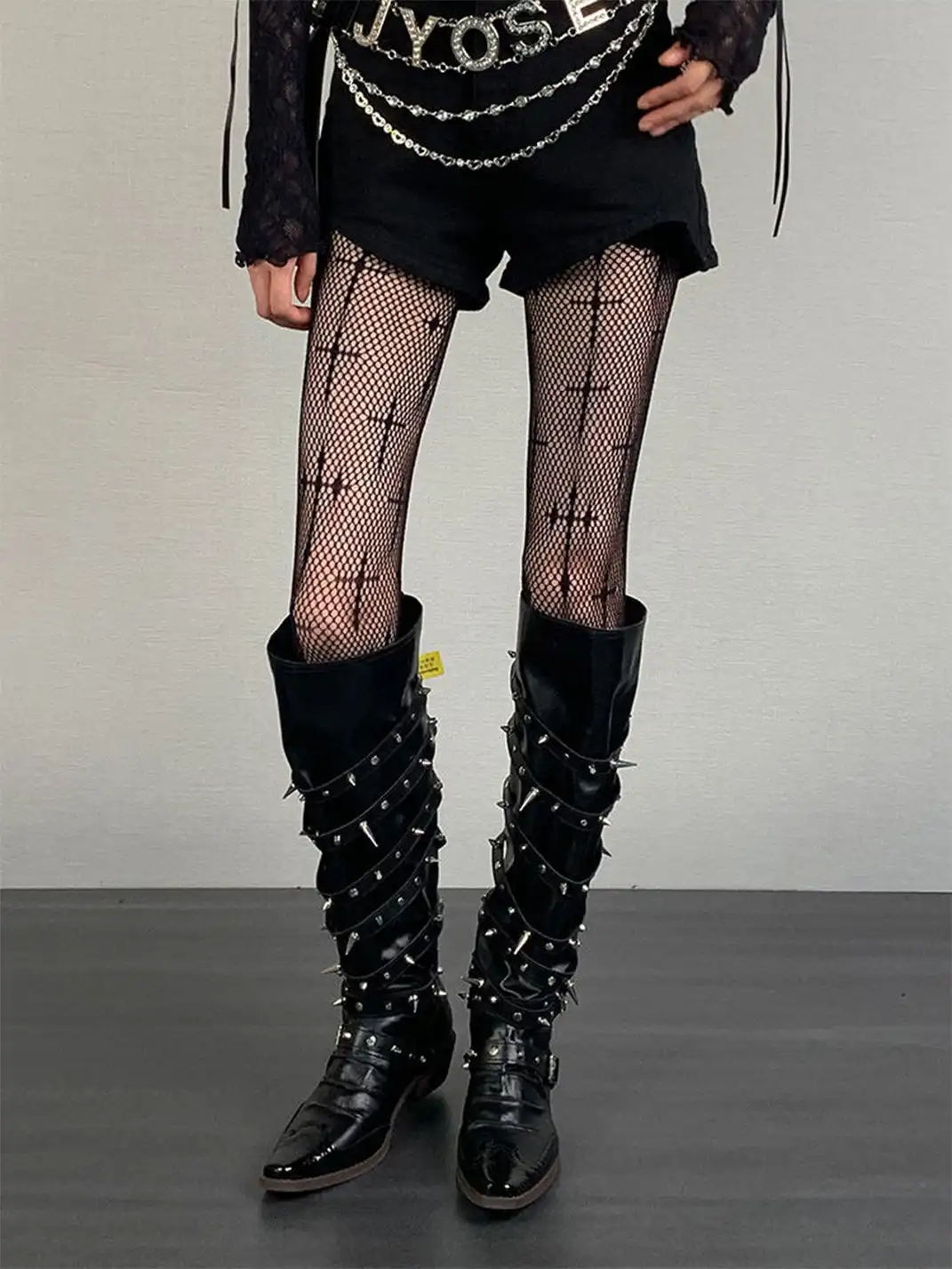 Bokior | Punk Retro Cross Fishnet Stockings