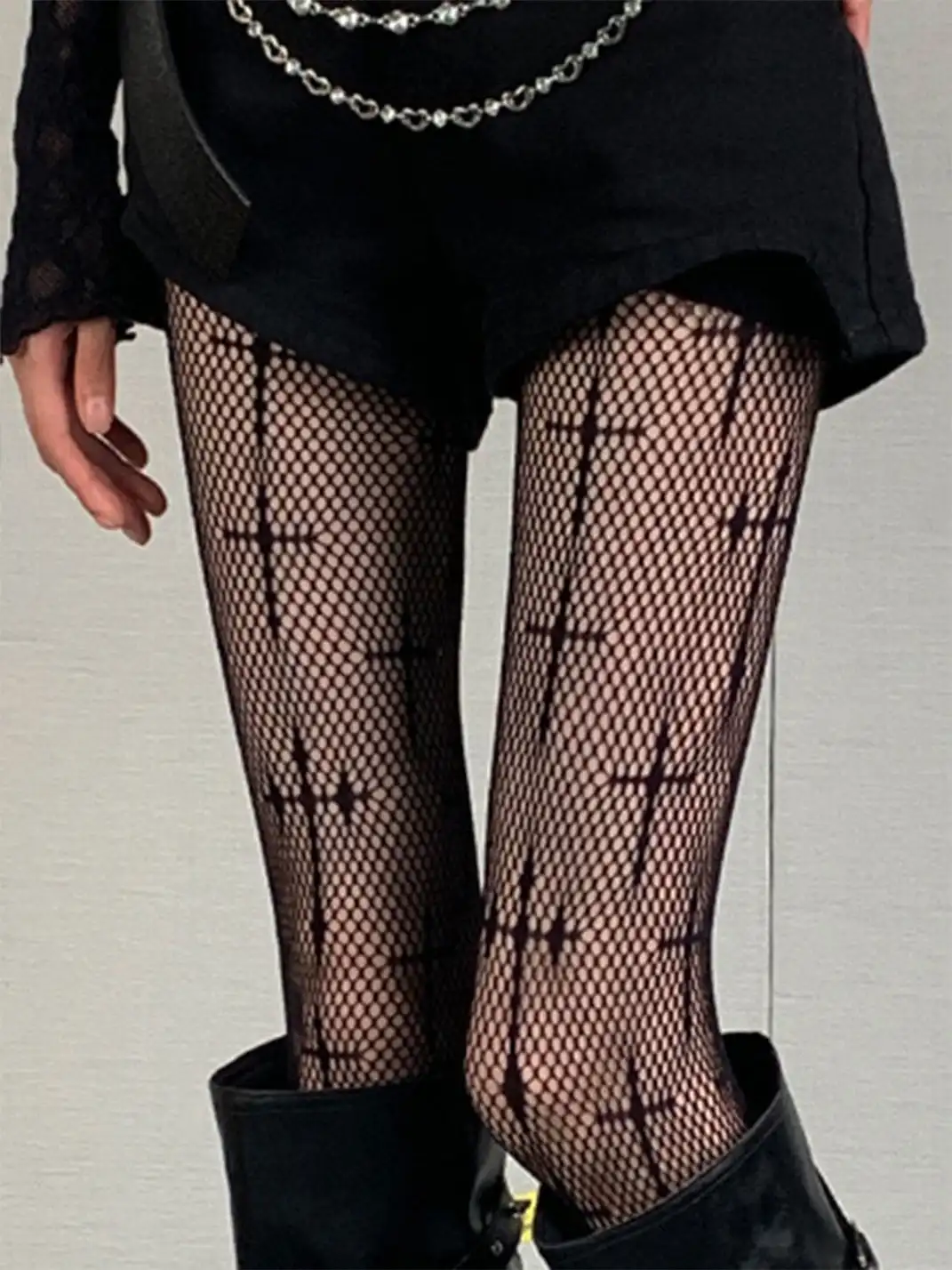 Bokior | Punk Retro Cross Fishnet Stockings