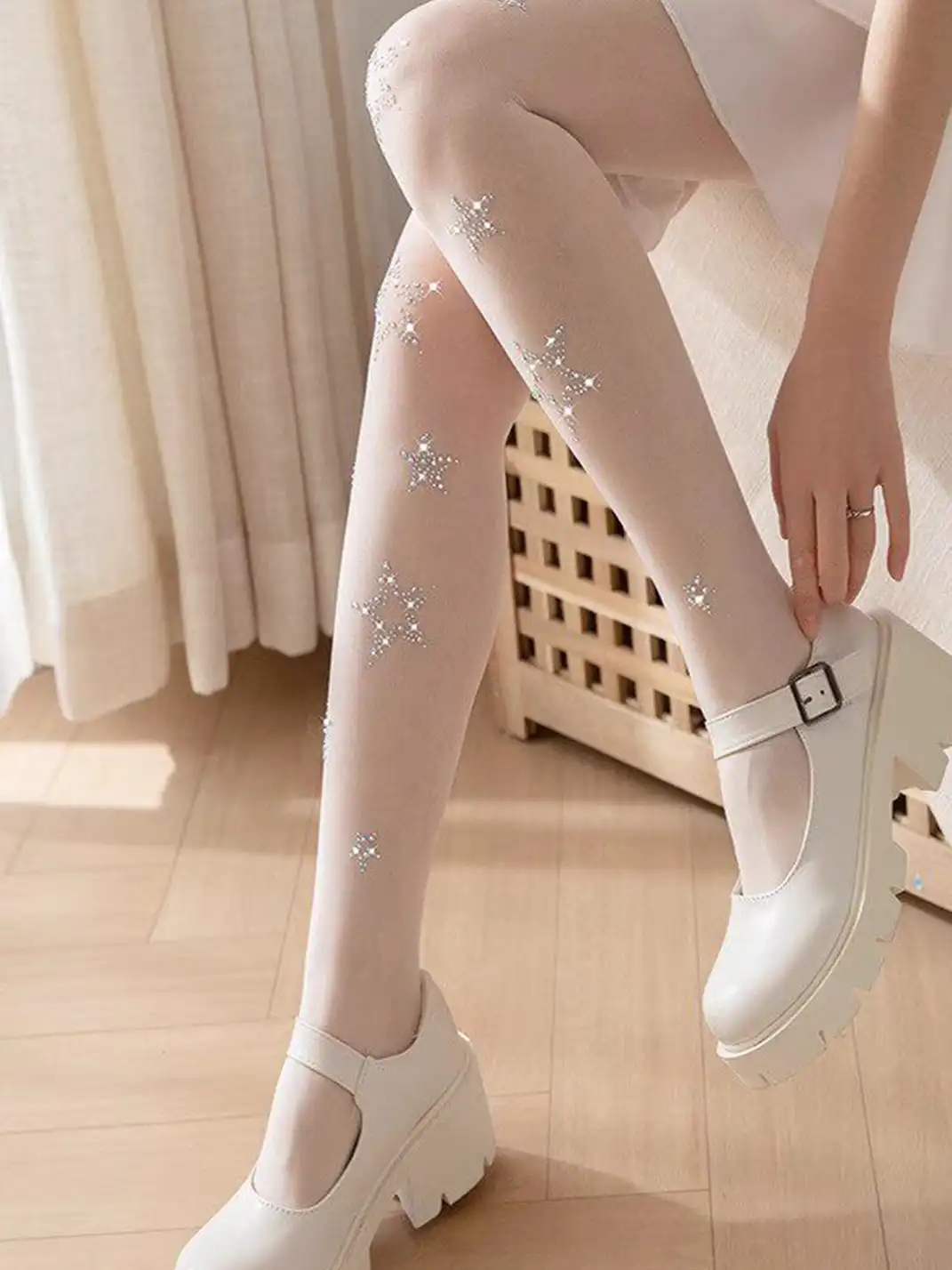 Bokior | Star Diamond Black Stockings