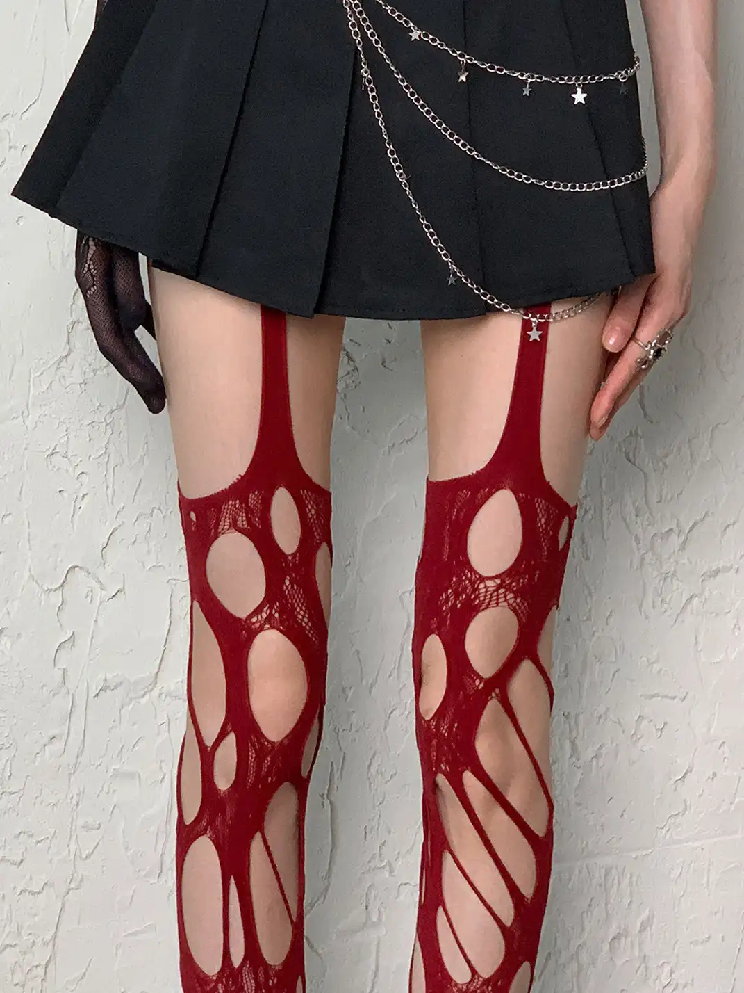 Bokior | Irregularly Ripped Suspender Stockings